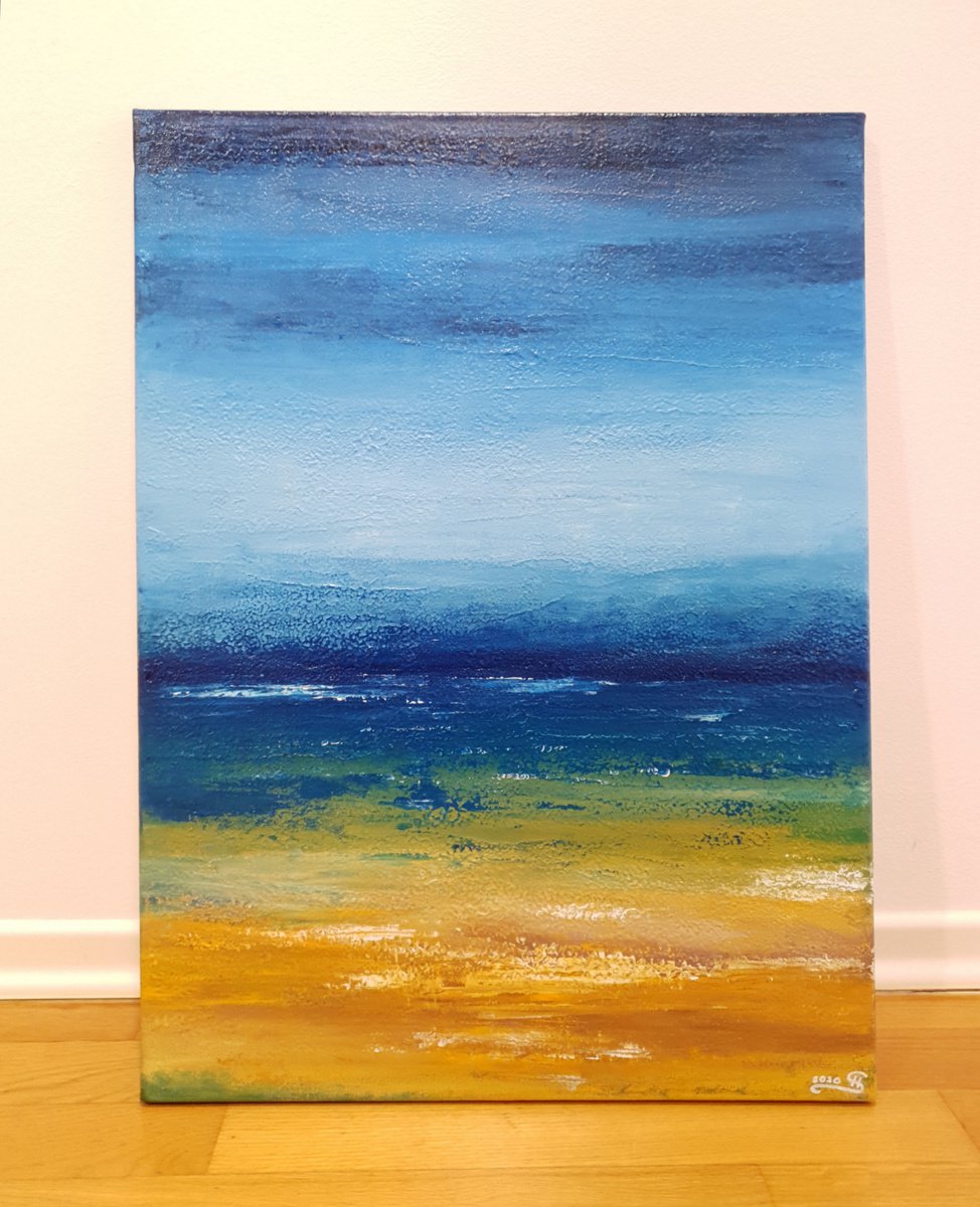 Abstract Acrylic Painting By Silvija Horvat, 20 X 28", Tropicana, Original Artwork