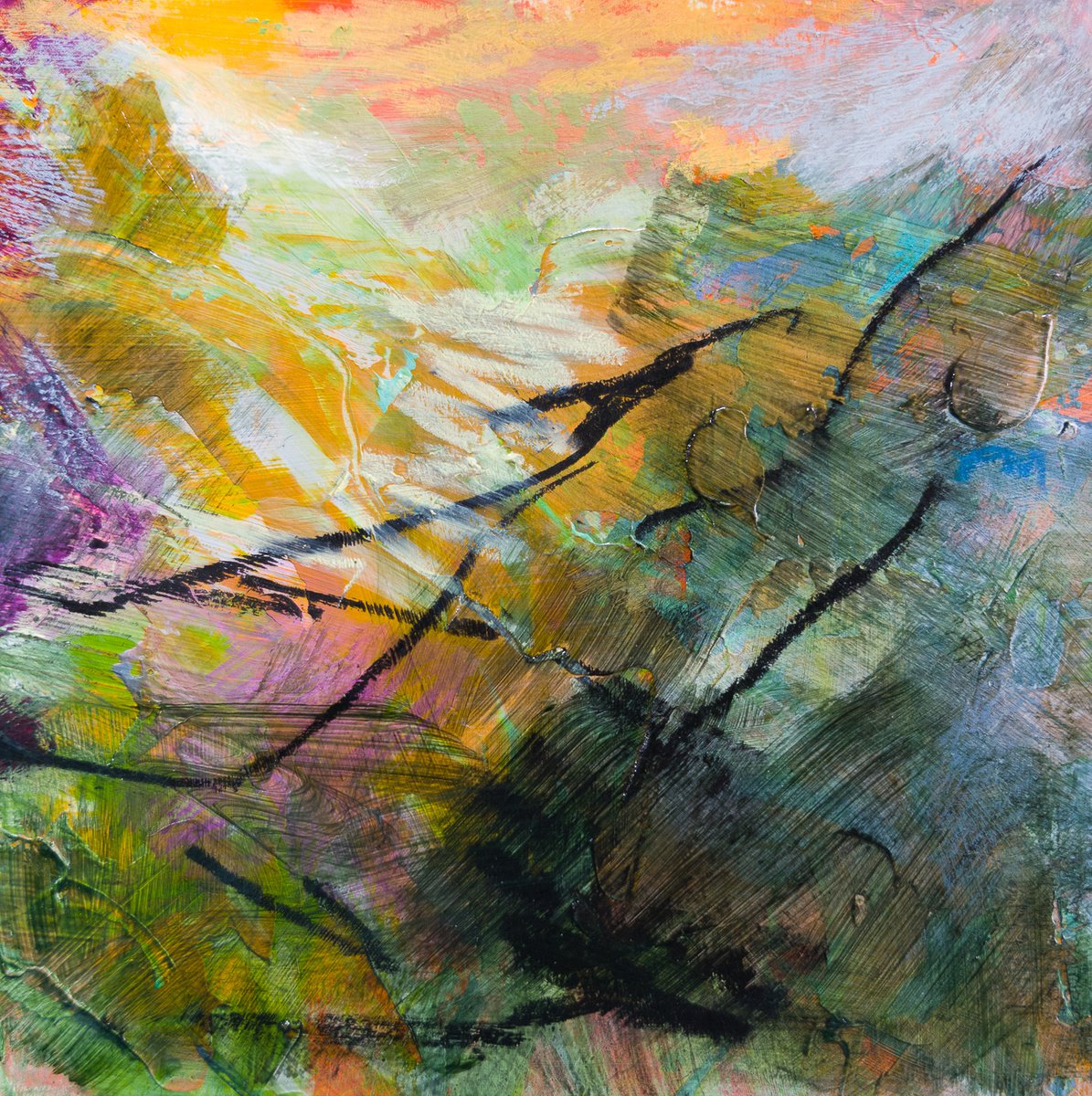 Pure abstract #4 - The valley Unframed by Fabienne Monestier