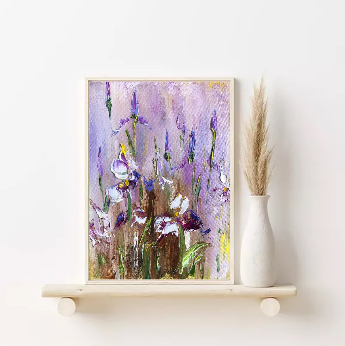 IRIS MOOD №1 - Xiphium. Irises. Flowers. Gift. Lilac color. Bouquet. Garden. Garden flower... by Marina Skromova