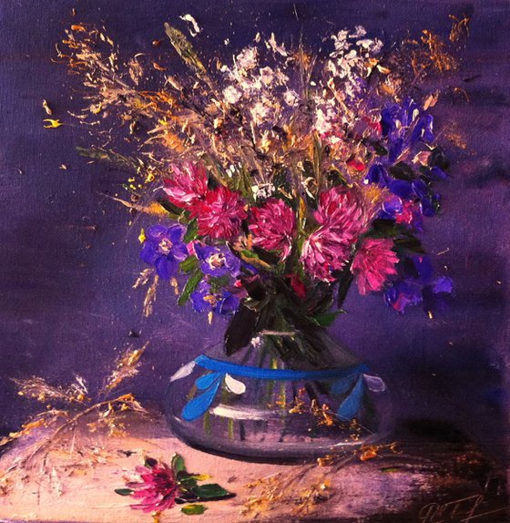 field flowers in vase