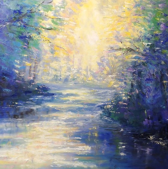 Shimmering sunset 40 x 40