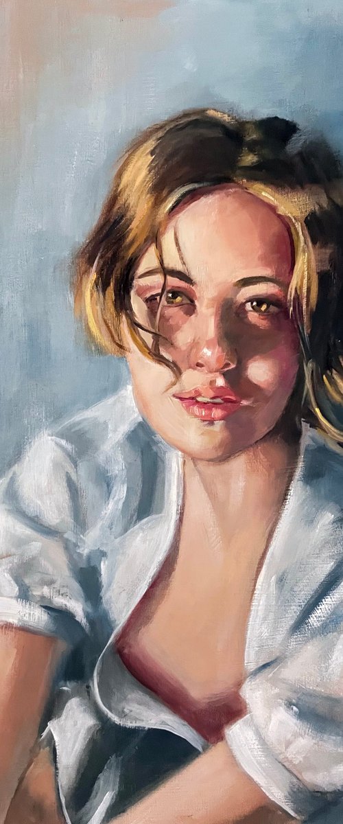 Interior Blue by Maria Romano