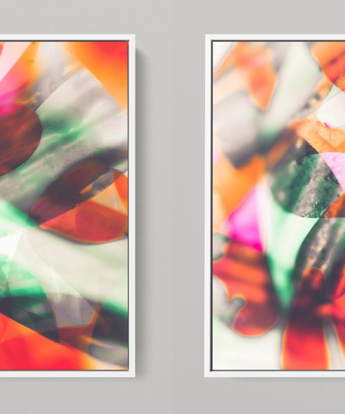 META COLOR I - PHOTO ART 150 X 75 CM FRAMED DIPTYCH by Sven Pfrommer
