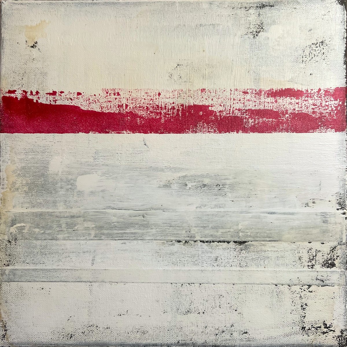 Abstract Painting By Sergio Aranda, 12 X 12", Thin Boundary, Original Artwork