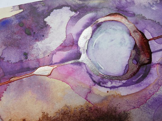 Late summer bloom - abstract watercolor