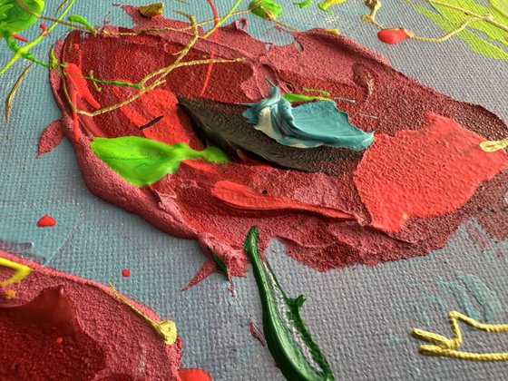 Abstract Red flowers