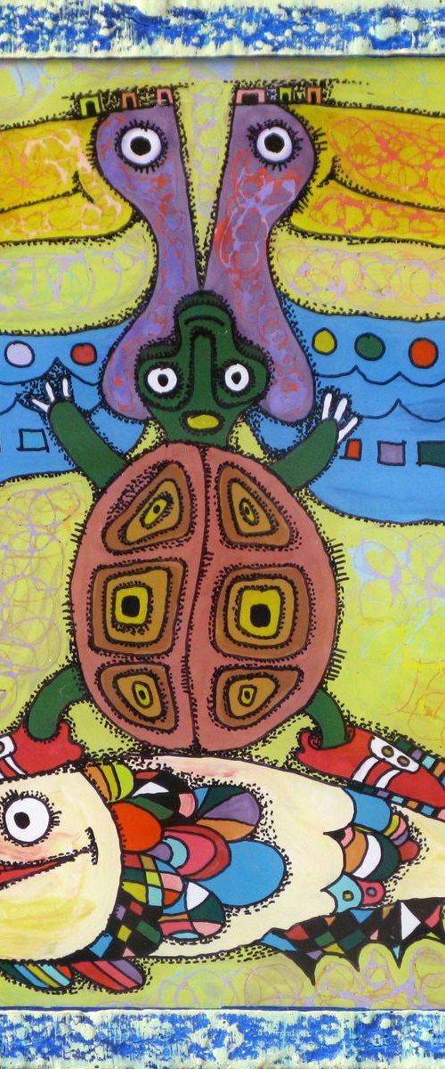 Fish toucan and turtle #3 by Nikita Ostapenco