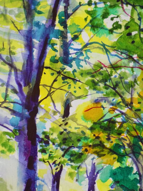 Forest path III, 2018 Watercolour by Maja Grecic | Artfinder