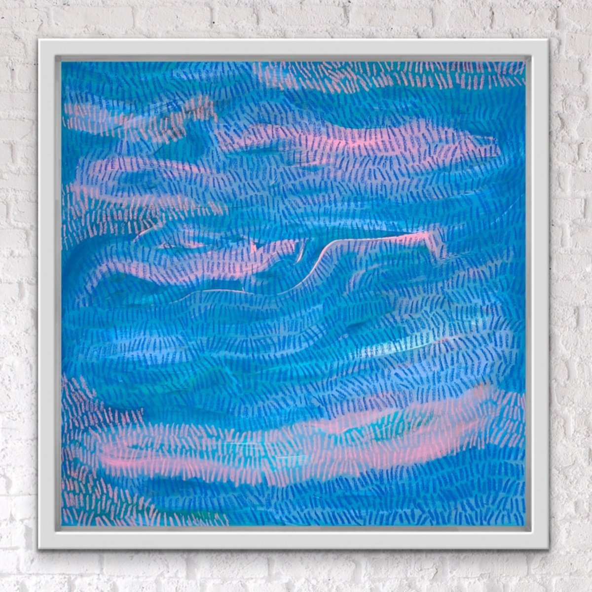 Organic Abstract Painting By Ketki Fadnis, 20 X 20", The Sky Is Pink, Original Artwork