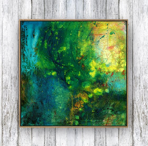 Mystical Secrets - Textural Abstract Painting by Kathy Morton Stanion