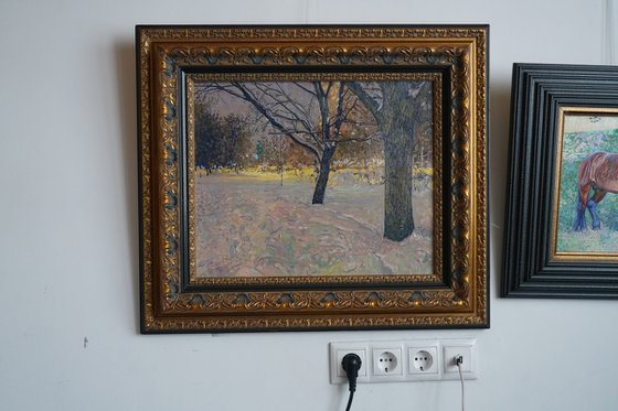 Winter Boulevard at night