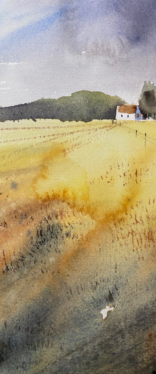 Landscape noname 1 - watercolor painting by Anna Boginskaia