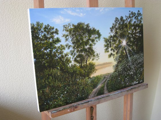 Summer Landscape with Country Path