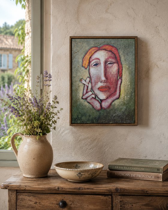 Silent Ember (30cm x 42cm x 1.6cm)