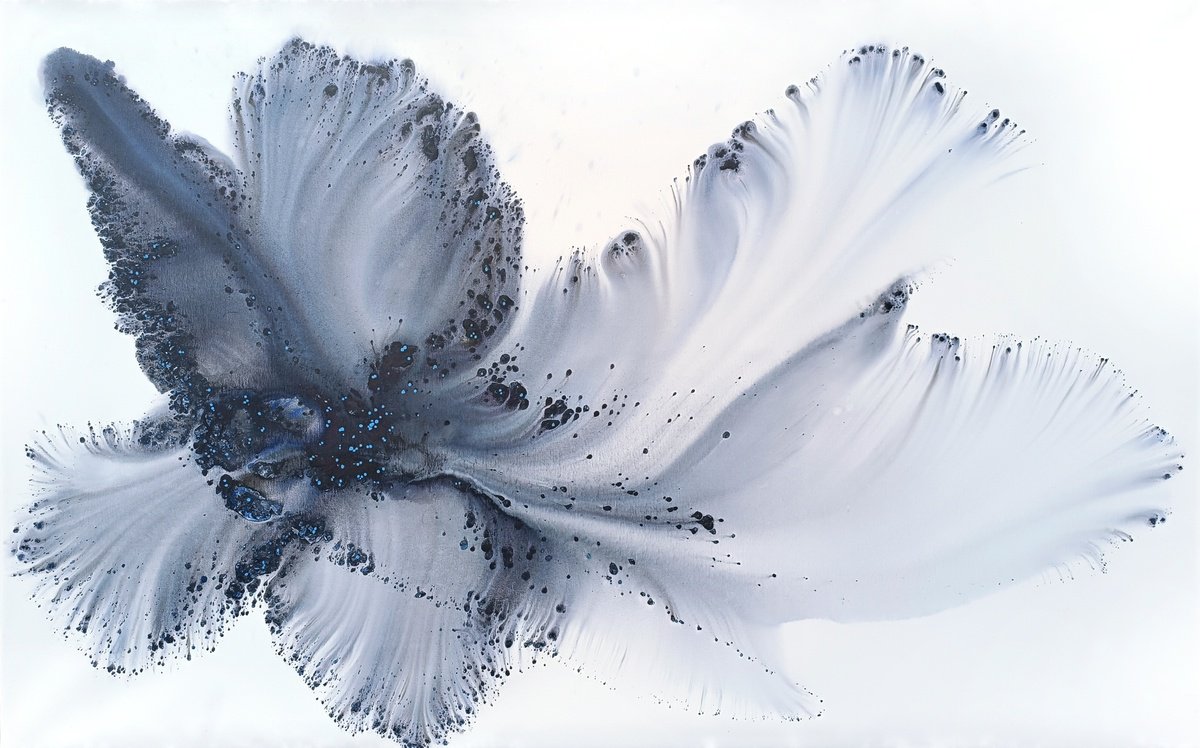 Abstract Acrylic Painting By Muriel Napoli, 63 X 39", Nature 327, Original Artwork