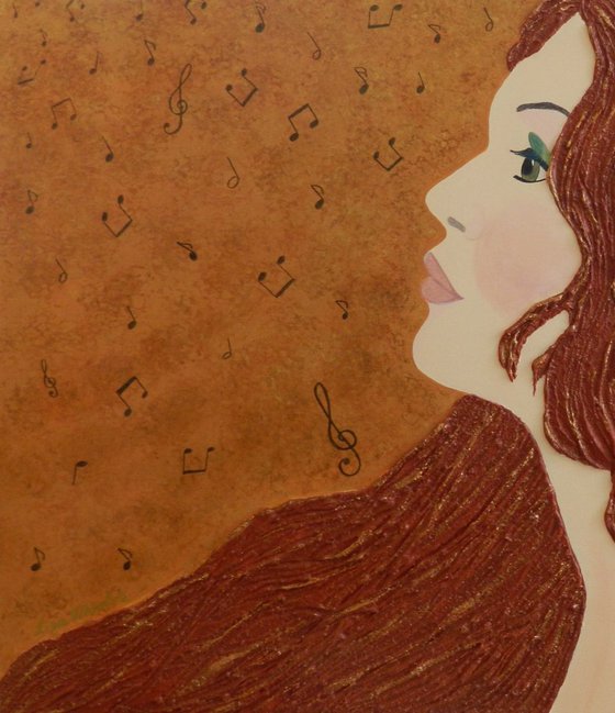 Feelings -Impressionistic fantasy romantic music impasto painting