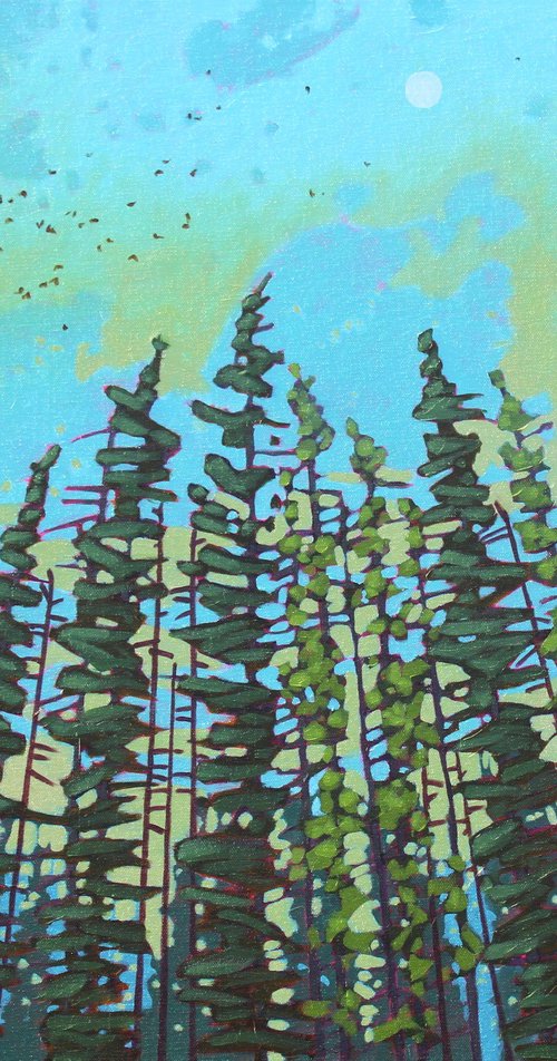 An Early Moon by Sage Mountain Studio