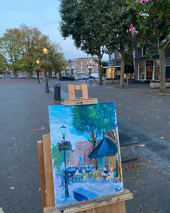 Cafe in Coevorden. PleinAir