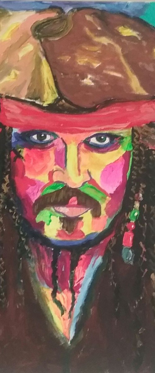 Portrait of Johnny Depp by Debra Lohrere