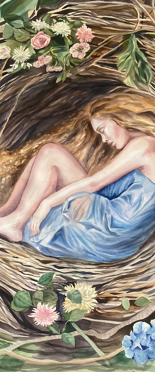 Safe in the Wild (120x120 cm) by Jenny (Evgeniya) Andreeva