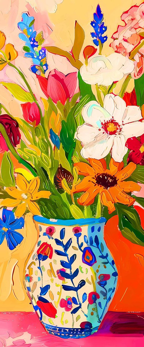 Summer flowers in vase by BAST