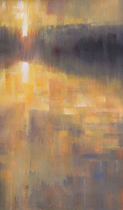 "Silence of  sunset"   Art work 2 in 1, you can rotate painting in two ways, the way you prefer by Ivan  Grozdanovski
