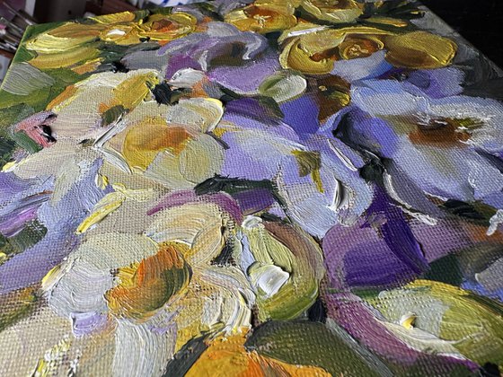 Spring Harmony: Daffodils and Irises