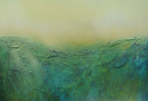 Abstract Landscape blue/green by Paul Edmondson