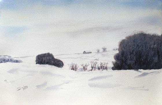 Winter day... /  ORIGINAL PAINTING