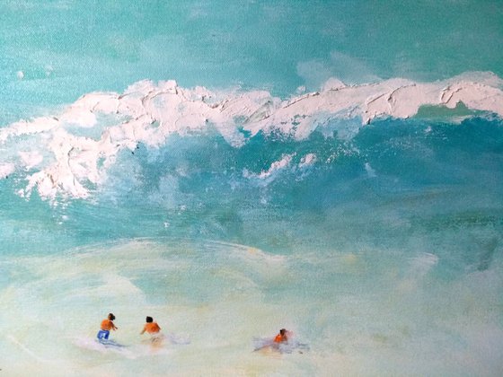 Summertime beach 48x30 in