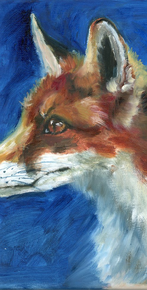 The Fox - Original Oil Painting by Olga Tchefranov (Shefranov)