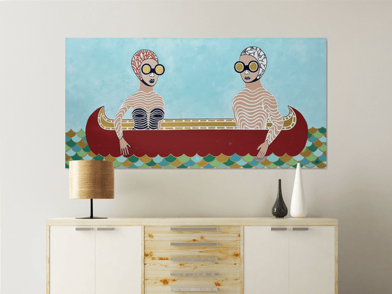 Red canoe