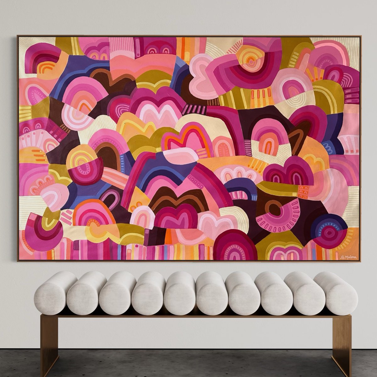 Valley Of Hearts By Samantha Malone, 71 X 47, Artwork For Sale On Artfinder