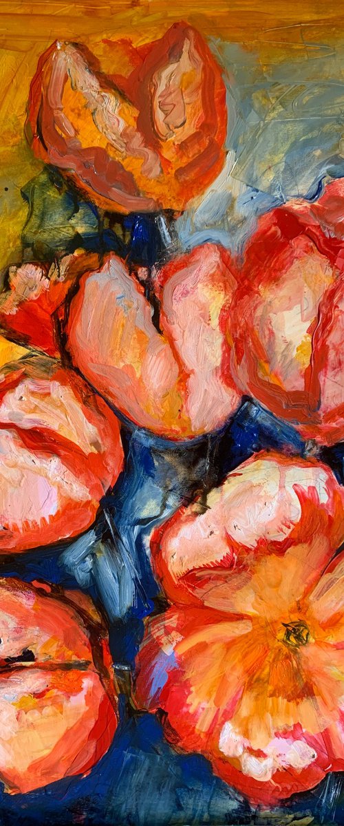 Flaming Tulips by Olga Pascari