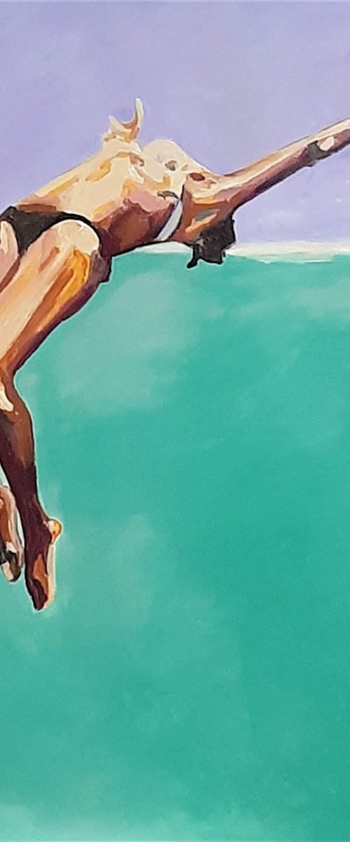 Jump / 100 x 70 cm by Alexandra Djokic
