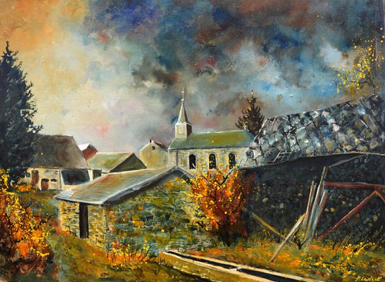 An old village in autumn