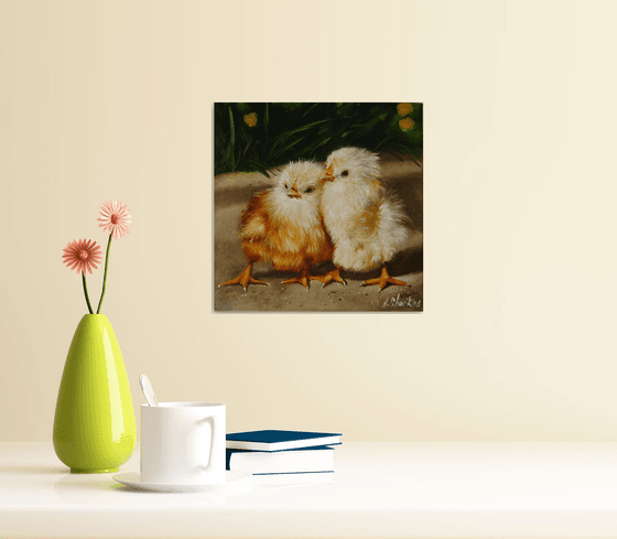 Two Fluffy Chicks