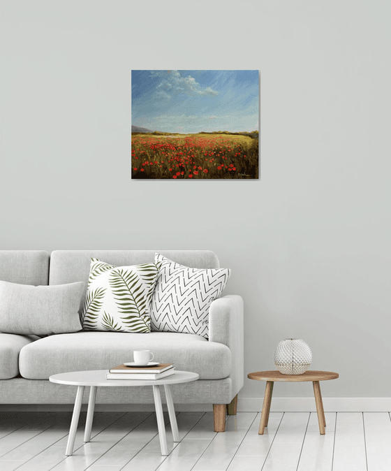Poppies near the sea