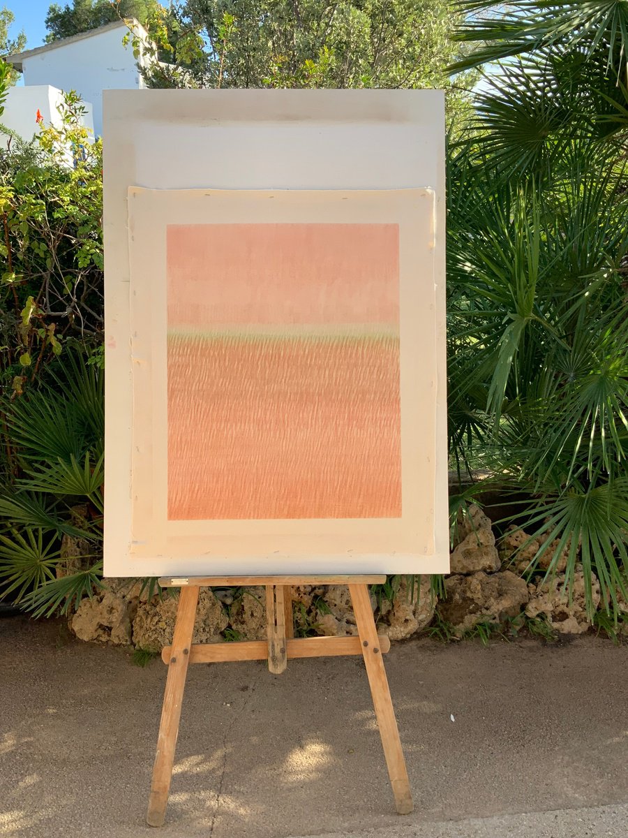 Abstract Painting By Malgorzata Krakowiak, 26 X 32", Sublimat N*122, Original Artwork