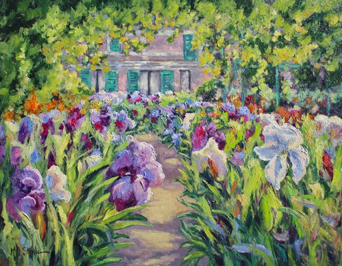 Monet's Home And Iris Garden At Giverny by Kristen Olson Stone