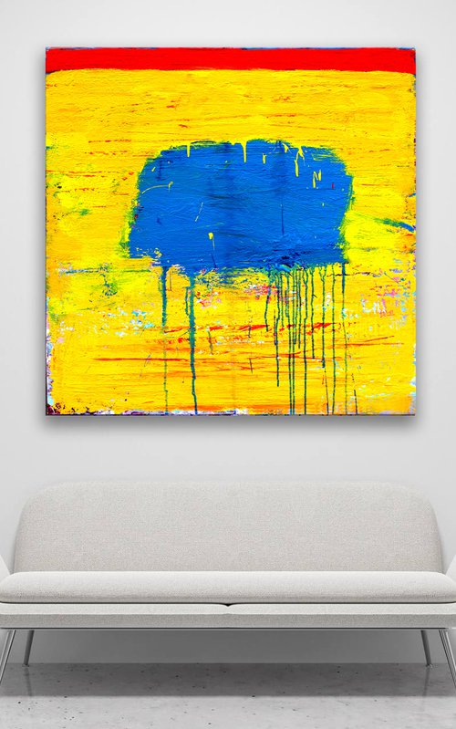LARGE PAINTING - THREE COLORS 02 - by Veljko  Martinovic