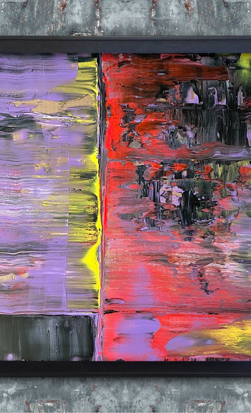 "Cleaning Up Your Mess" - Original PMS Acrylic Painting On Plexiglass, Framed - 38 x 26 inches by Preston M. Smith (PMS)