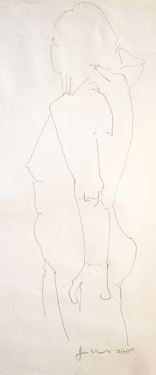 Study of a female Nude - Life Drawing No 610 by Ian McKay