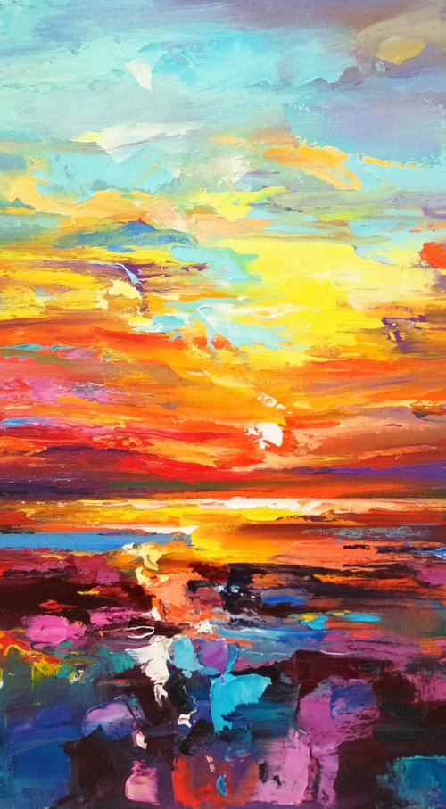 Abstract morning seascape 04 by Andrej  Ostapchuk