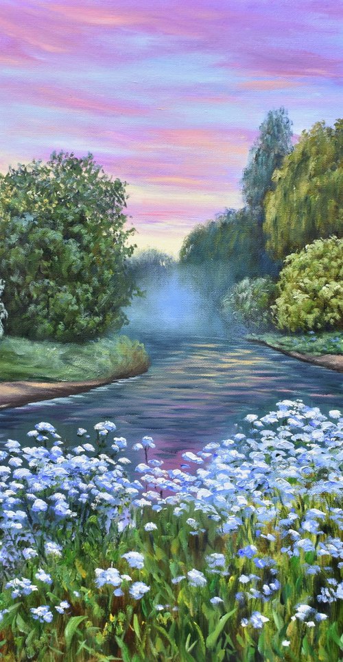 Cow Parsley at Dawn by Yulia Nikonova