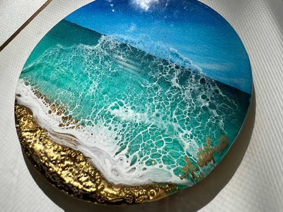 "Little wave" #3 - Miniature ocean painting