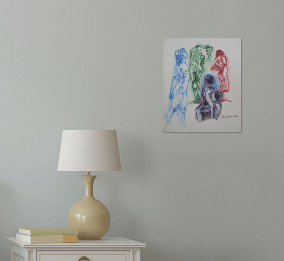 Female nude in various poses