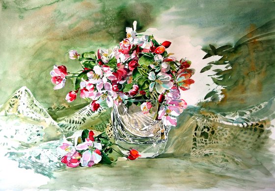 Still life with flowering branch III