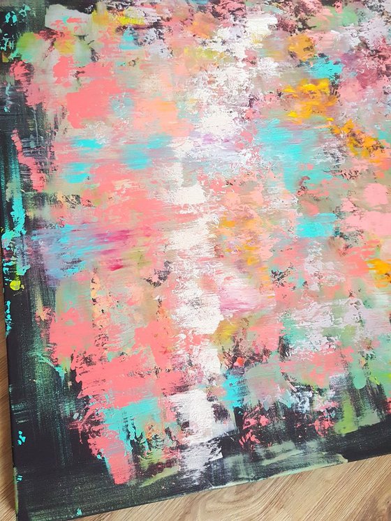 Coral Reef - large colorful abstract painting