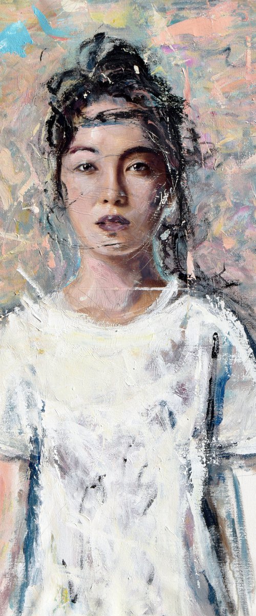 OFFER! Asian girl (L'une 75) * 45.3 x 36.6 inches by Catalin Ilinca